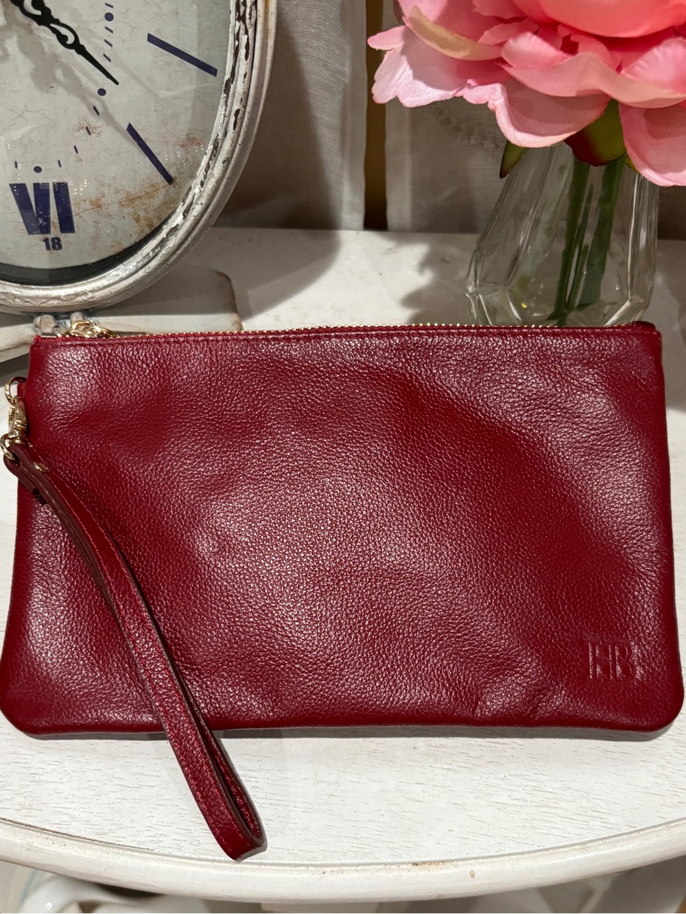H Butler Leather Wristlet
